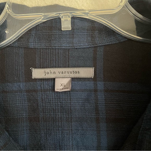 John Varvatos Collection Plaided Button Down Long Sleeve Shirt - Picture 6 of 7